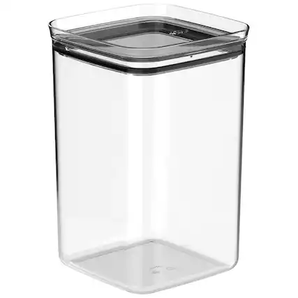 Front. OU - OU Airtight Food Storage Container 3.7qt, BPA Free Clear Plastic Food Storage Container - Clear.