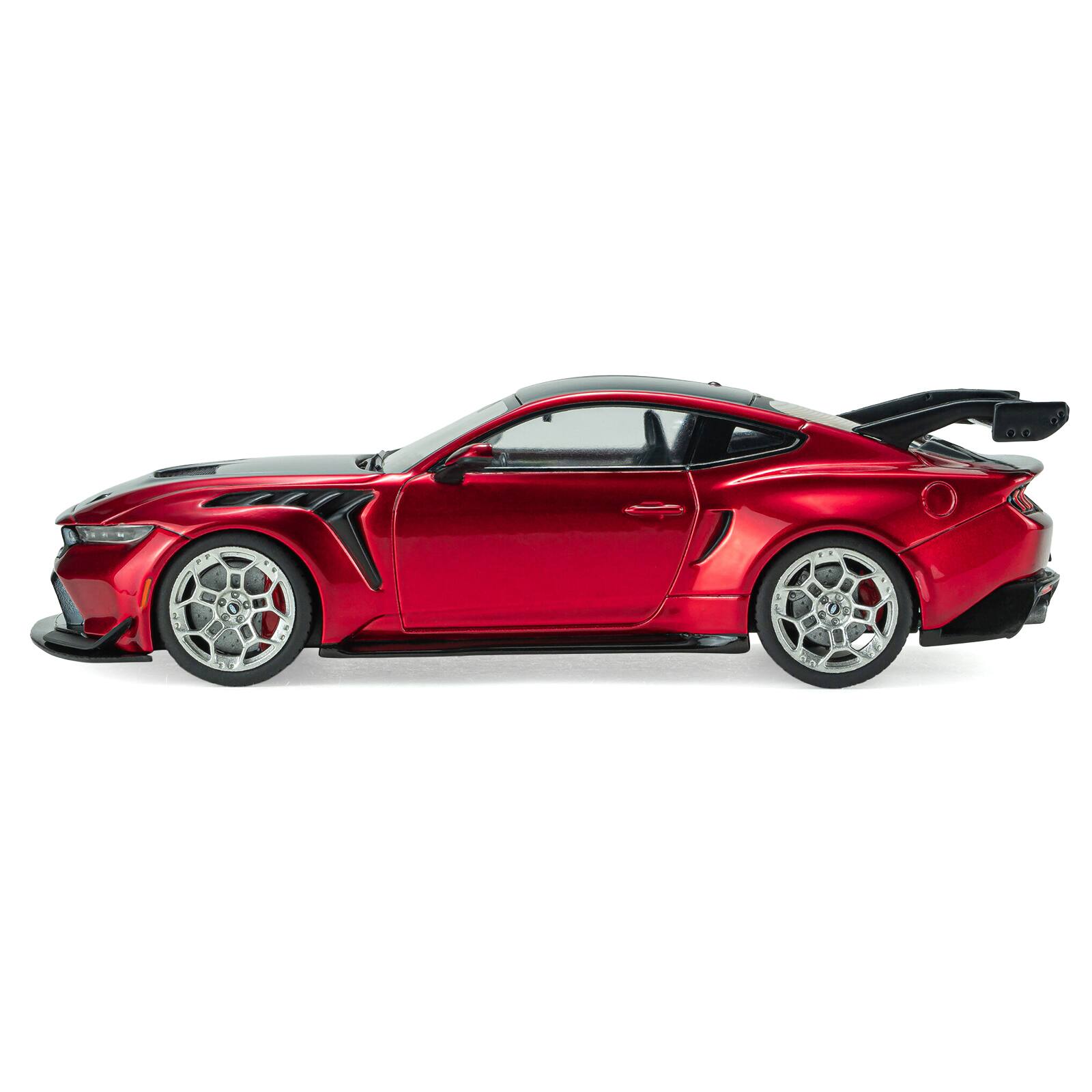 Alt View 2. Solido - 2025 Ford Mustang GTD Chroma Flame Red Metallic with Black Stripes 1/43 Diecast Model Car by Solido.
