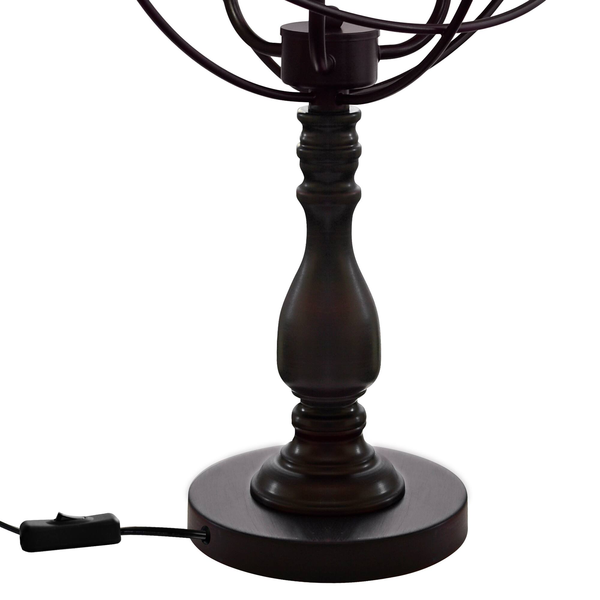 Back. CWI Lighting - Arza 3 Light Table Lamp With Brown Finish - Brown.