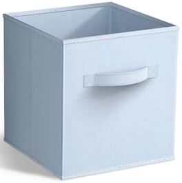 Sorbus - 1- Piece 11-Inch Foldable Storage Bins with Handle for Home, Bathroom and More, Cube Basket Organizers - Pastel Blue