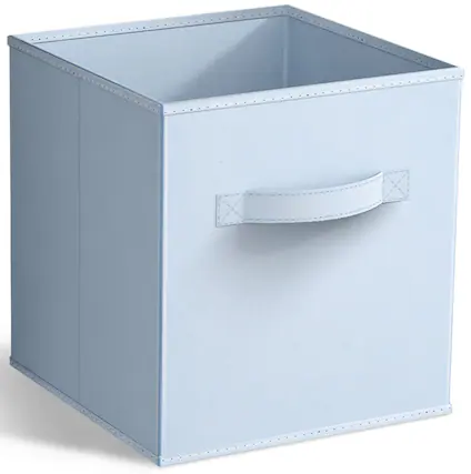 Front. Sorbus - Sorbus 1- Piece 11-Inch Foldable Storage Bins with Handle for Home, Bathroom and More, Cube Basket Organizers - Pastel Blue.