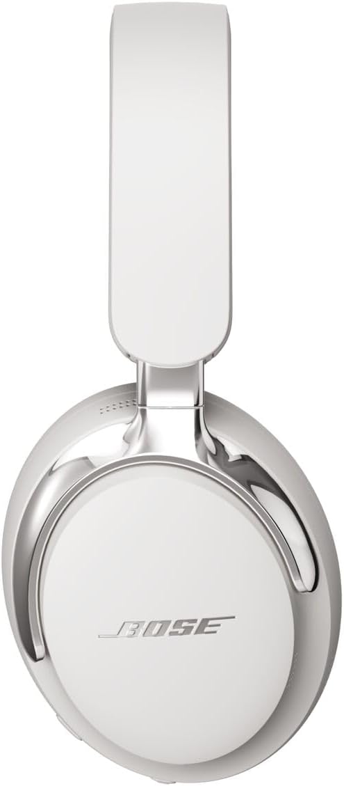 Back. Bose - Bose QuietComfort Ultra Bluetooth Headphones (2nd Gen) Bundle with Fast Charger, Noise Cancelling (White Smoke).