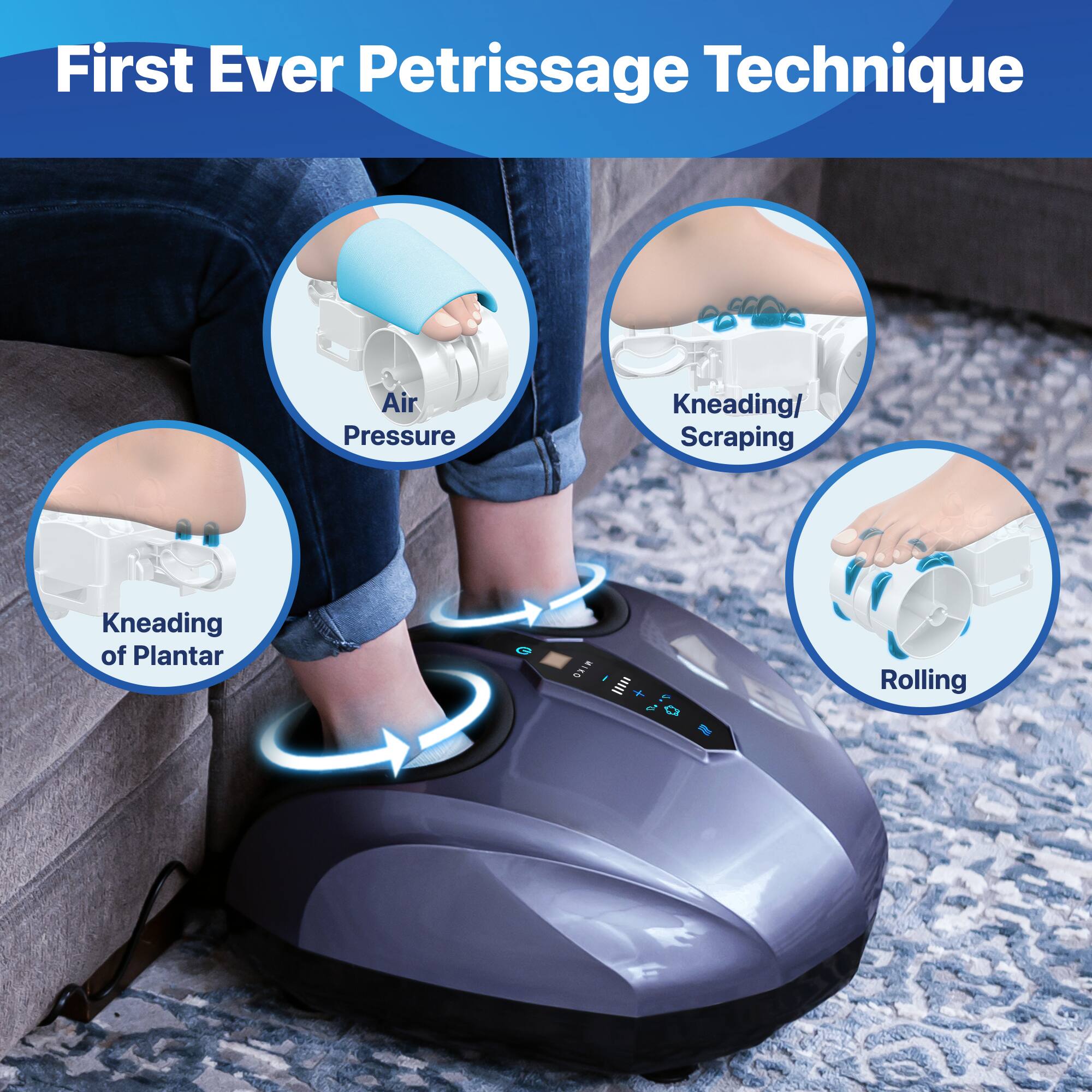 First Ever Petrissage Technique

Air Pressure
Kneading/ Scraping
Kneading of Plantar
Rolling