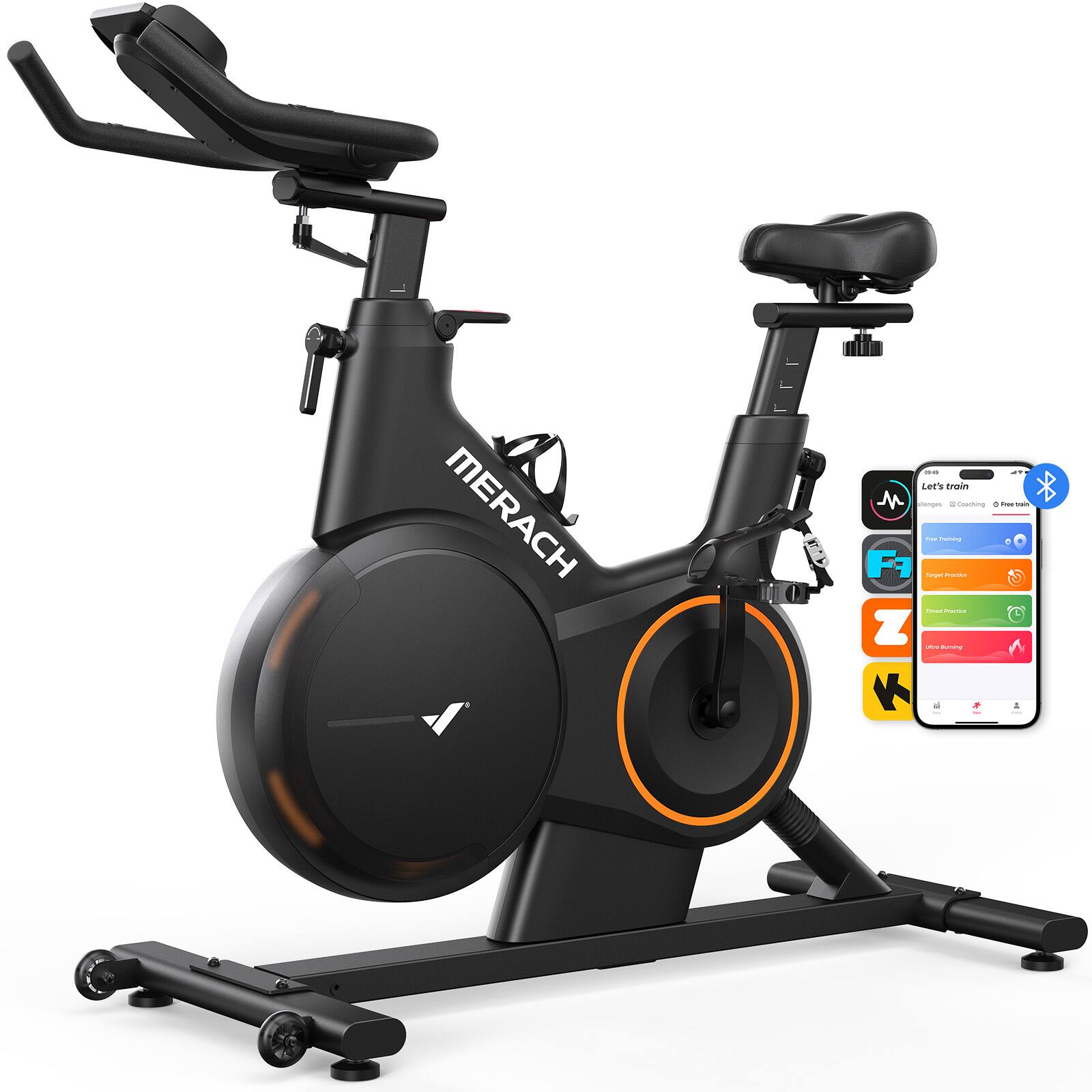 MERACH S28 Smart Magnetic Stationary Exercise Bike for Home Weight
