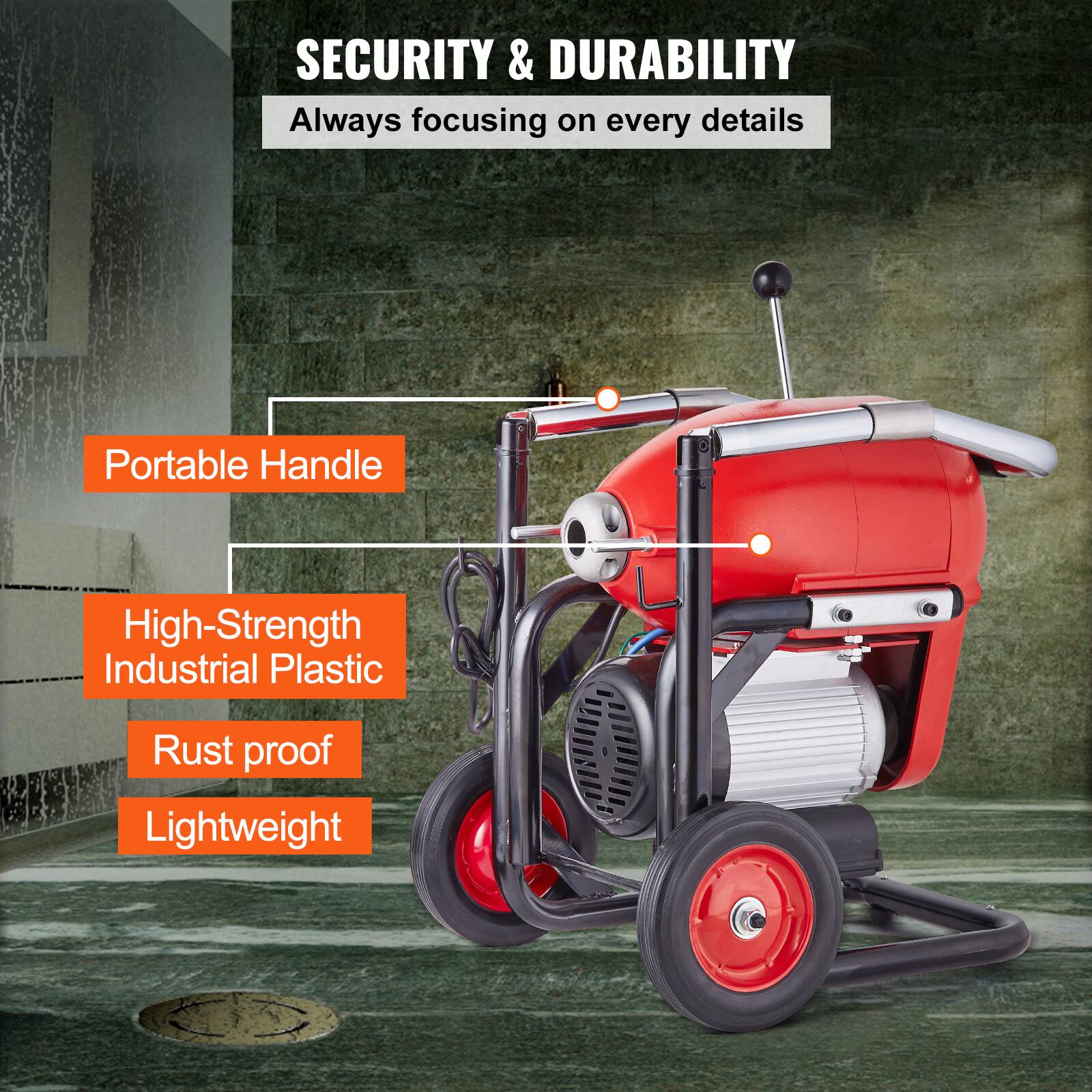 SECURITY & DURABILITY
Always focusing on every details
Portable Handle
High-Strength Industrial Plastic
Rust proof
Lightweight