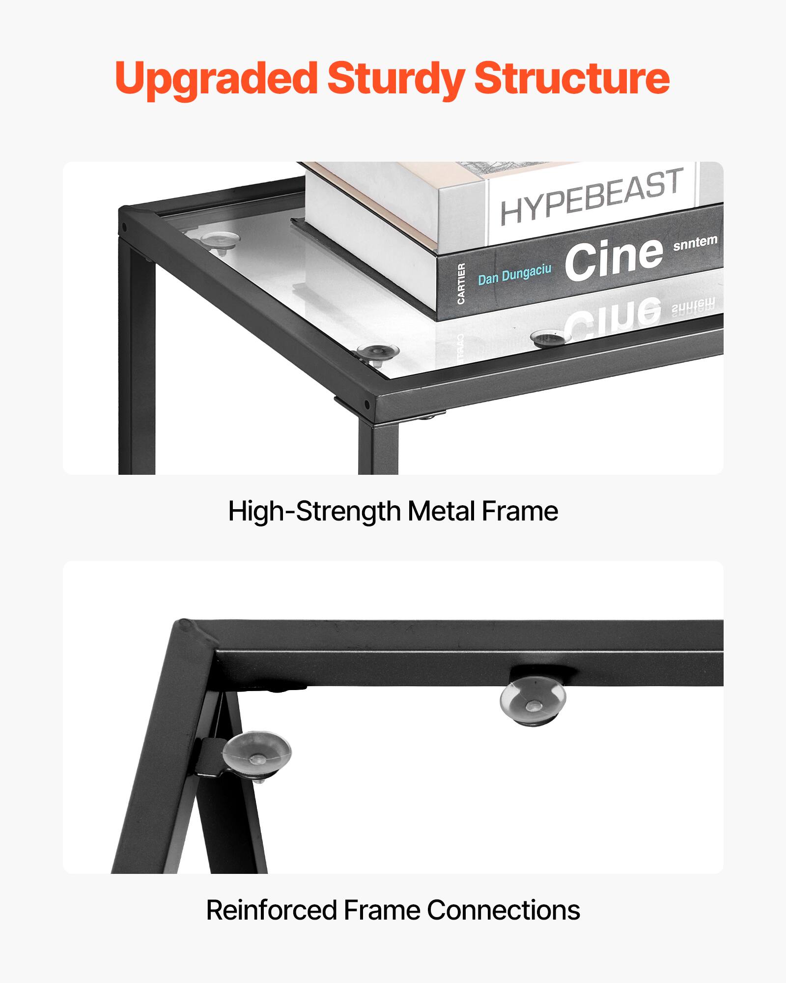 Upgraded Sturdy Structure

High-Strength Metal Frame

Reinforced Frame Connections
