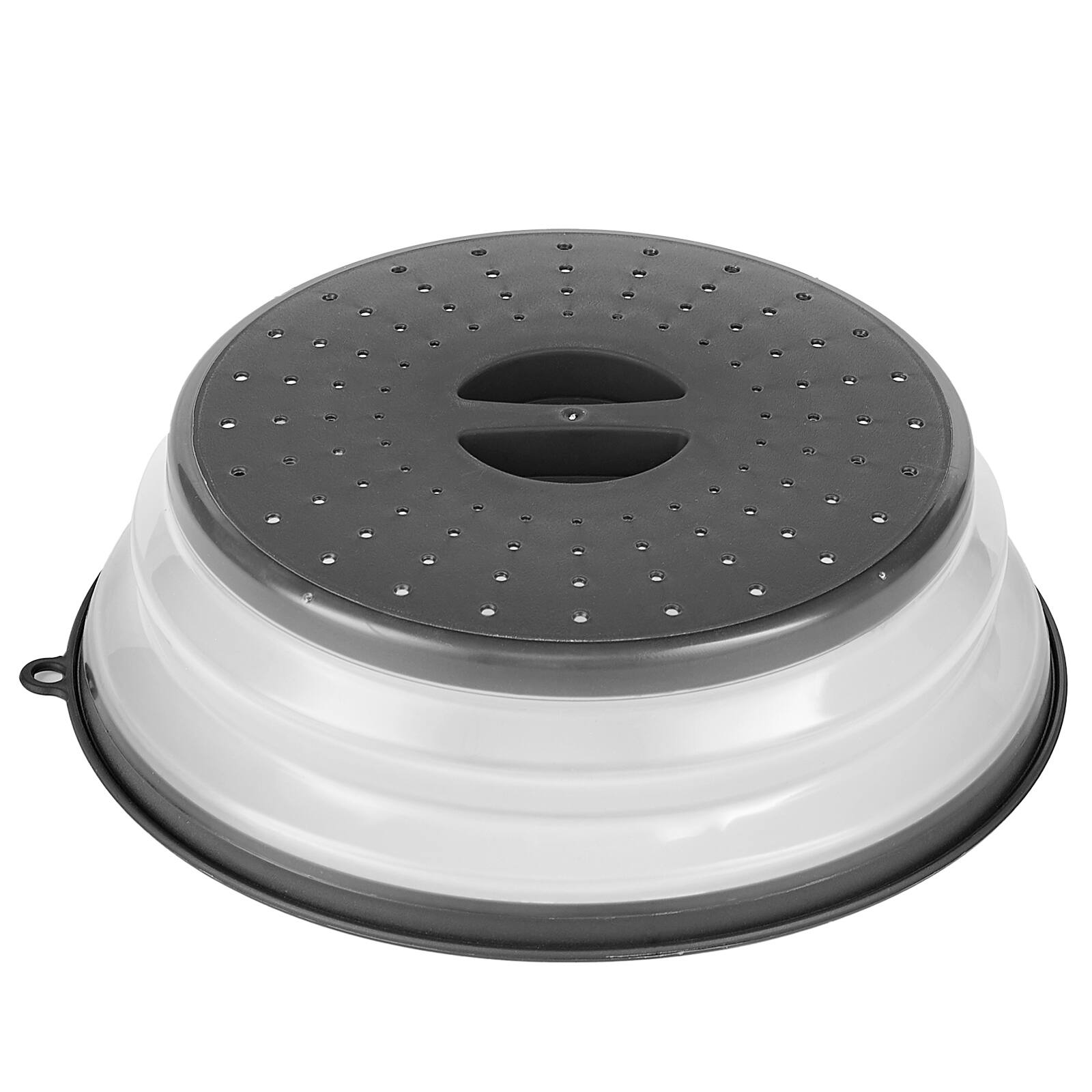 VEVOR - 2PCS Microwave Splatter Covers, 10.4" Collapsible Microwave Lid for Food, 300°F Heat-Resistant PP Splatter Guard - Black