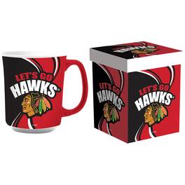 Evergreen Enterprises - Chicago Blackhawks 14oz. Ceramic Mug with Matching Box - Multicolor