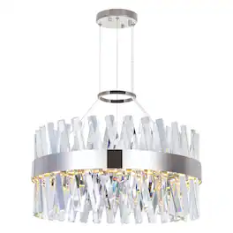 CWI Lighting - Glace LED Chandelier With Finish - Chrome