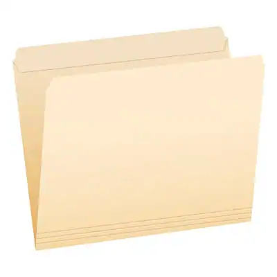 Front. Pendaflex - Pendaflex Recycled Heavy Duty File Folder, Straight Cut, Letter Size, Manila, 100/Box (R752) - Manila.