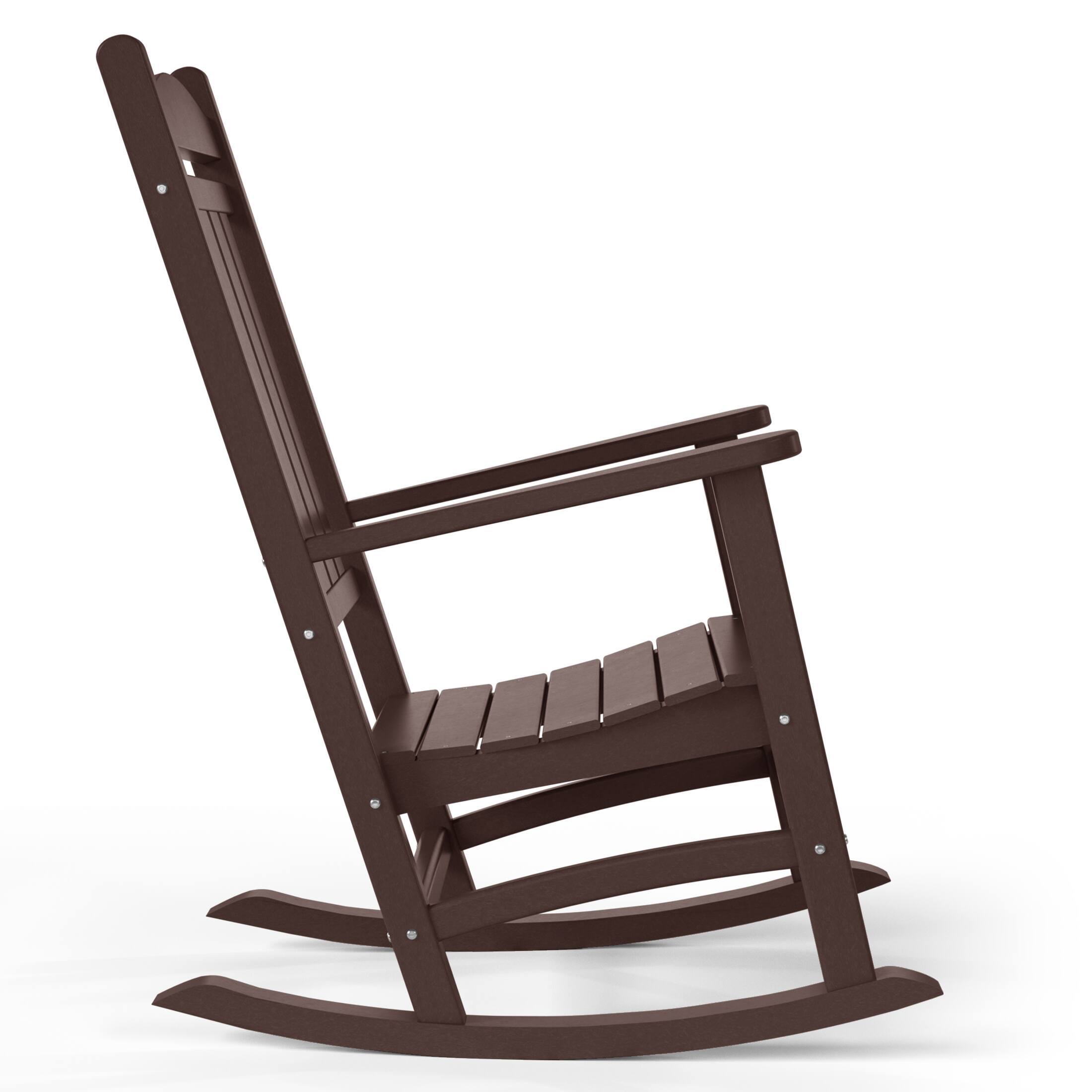 Left. WestinTrends - WestinTrends Malibu Outdoor / Patio rocking chair - Dark Brown.