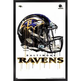 Trends International - Baltimore Ravens 24.25'' x 35.75'' Framed Helmet Poster - Multicolor