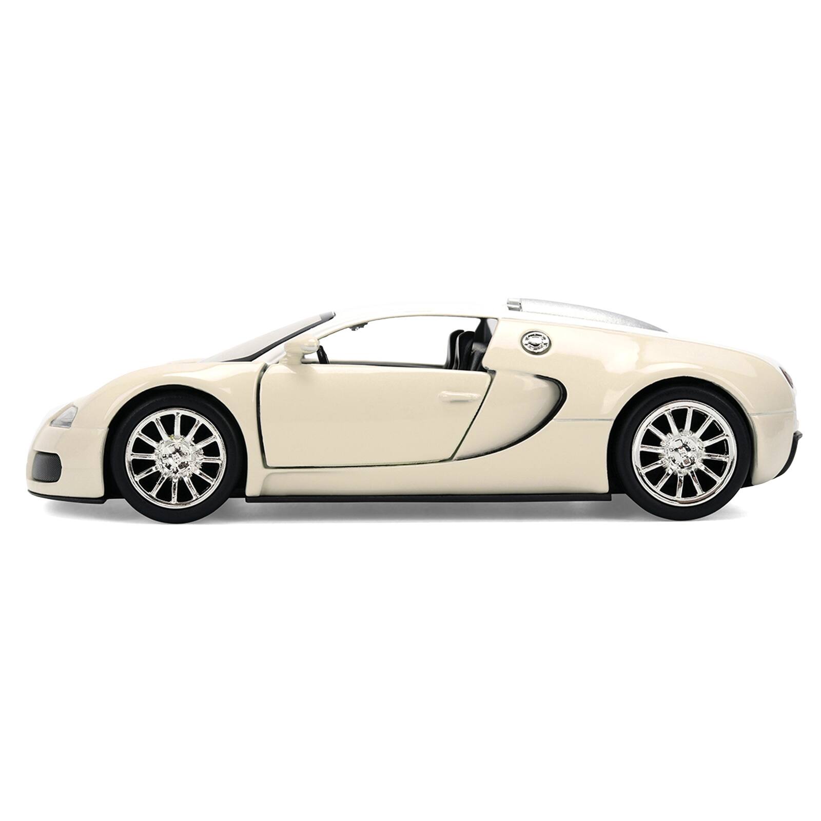 Alt View 2. Jada - 2011 Bugatti Veyron White and Tan "Furious 7" 2015 Movie "25 Years of Fast & Furious" Series 1/32 Car by Jada.