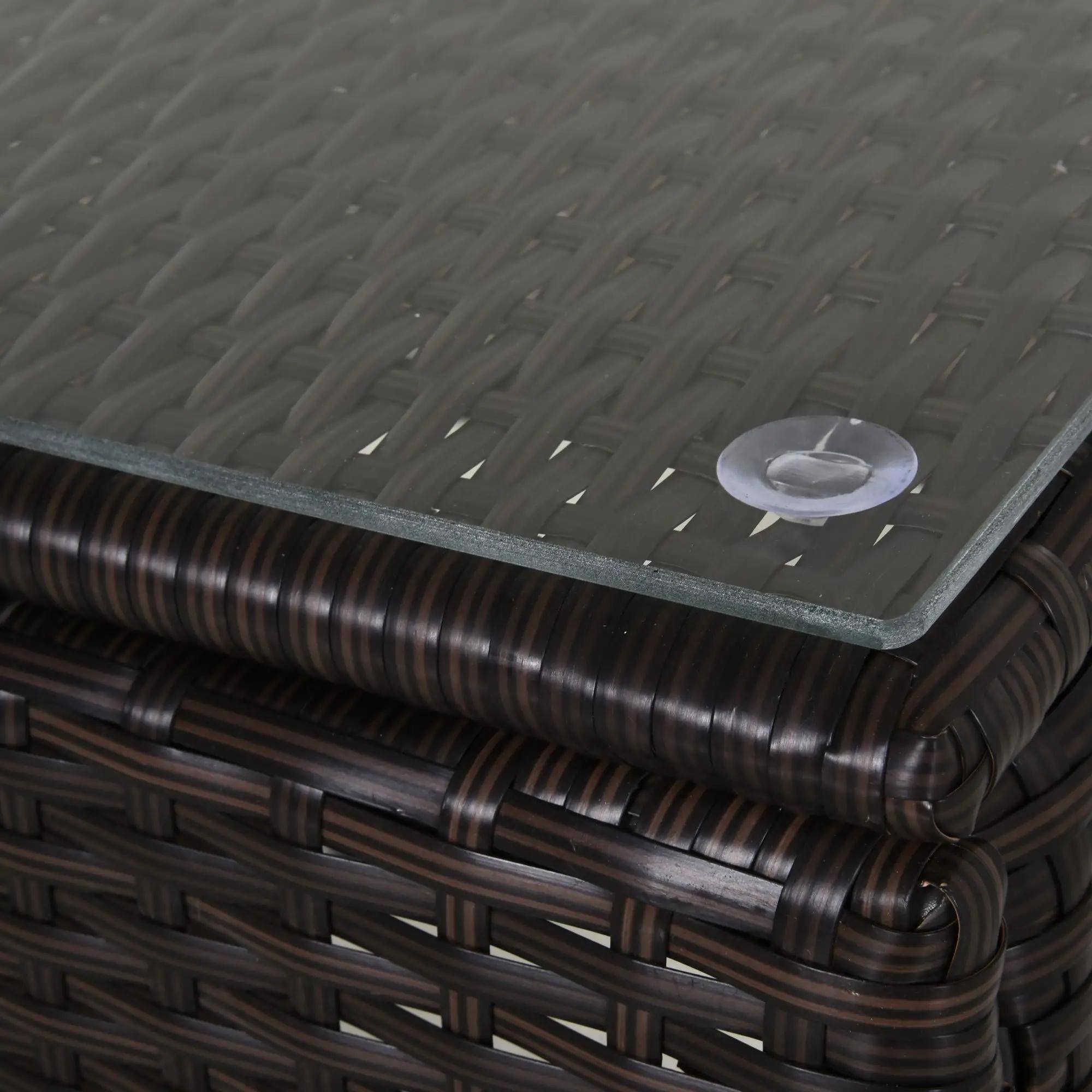 Alt View 1. Resenkos - Resenkos Wicker Outdoor Chaise Lounge Chair Set, 5-Level Adjustable Backrest Pool Lounge Chair, Brown, Cream White - Brown, Cream White.