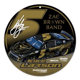 WinCraft - Kyle Larson HendrickCars.com / Zac Brown Band 12" Round Sign - Multicolor