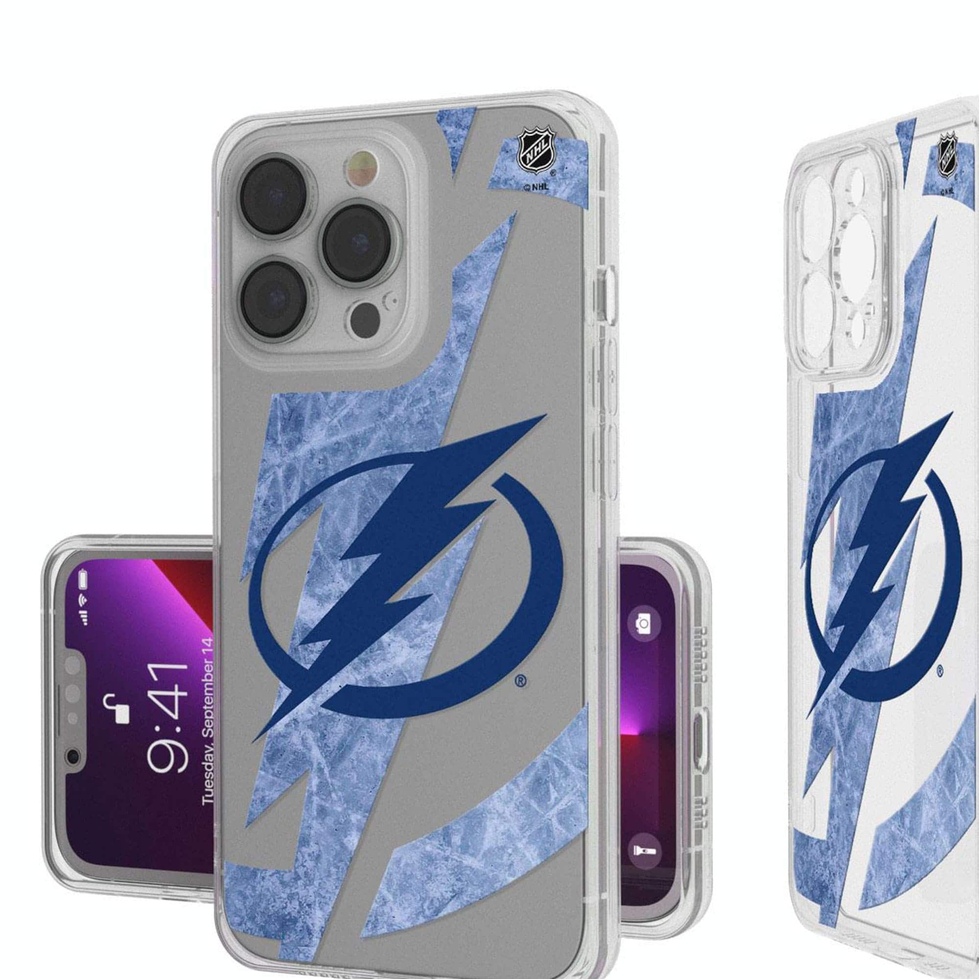 Keyscaper - NHL - Tampa Bay Lightning iPhone Clear Ice Case - 13 mini - Multicolor