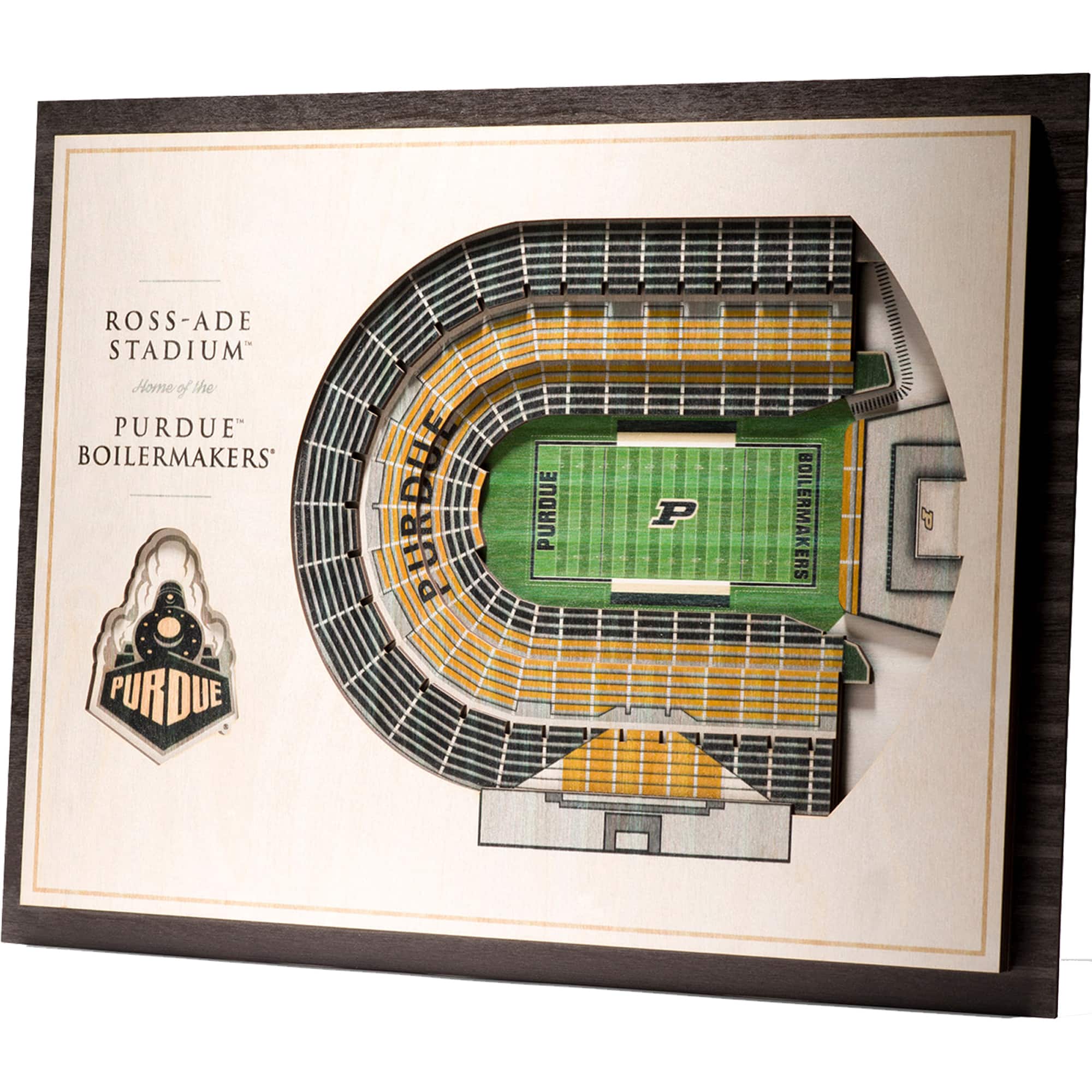 YouTheFan - Purdue Boilermakers 17'' x 13'' 5-Layer StadiumViews 3D Wall Art - Brown price history on PriceWatchPro