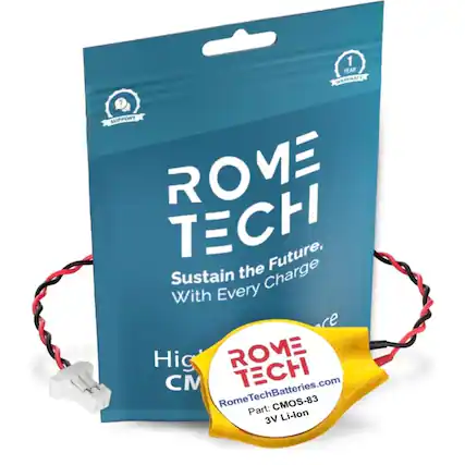 1 YEAR WARRANTY SUPPORT ROME TECH
Sustain the Future, With Every Charge
ROME TECH
High CM
RomeTechBatteries.com
Part: CMOS-83
3V Li-lon