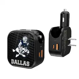 Keyscaper - Dallas Cowboys Team Logo Dual Port USB Car & Home Charger - Multicolor