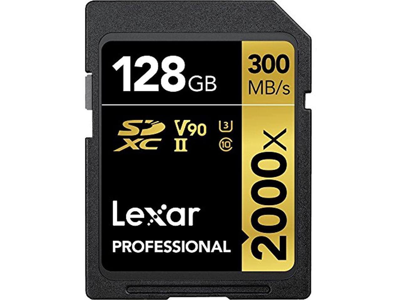 128 GB 300 MB/s SD V90 XC II 2000X PROFESSIONAL Lexar