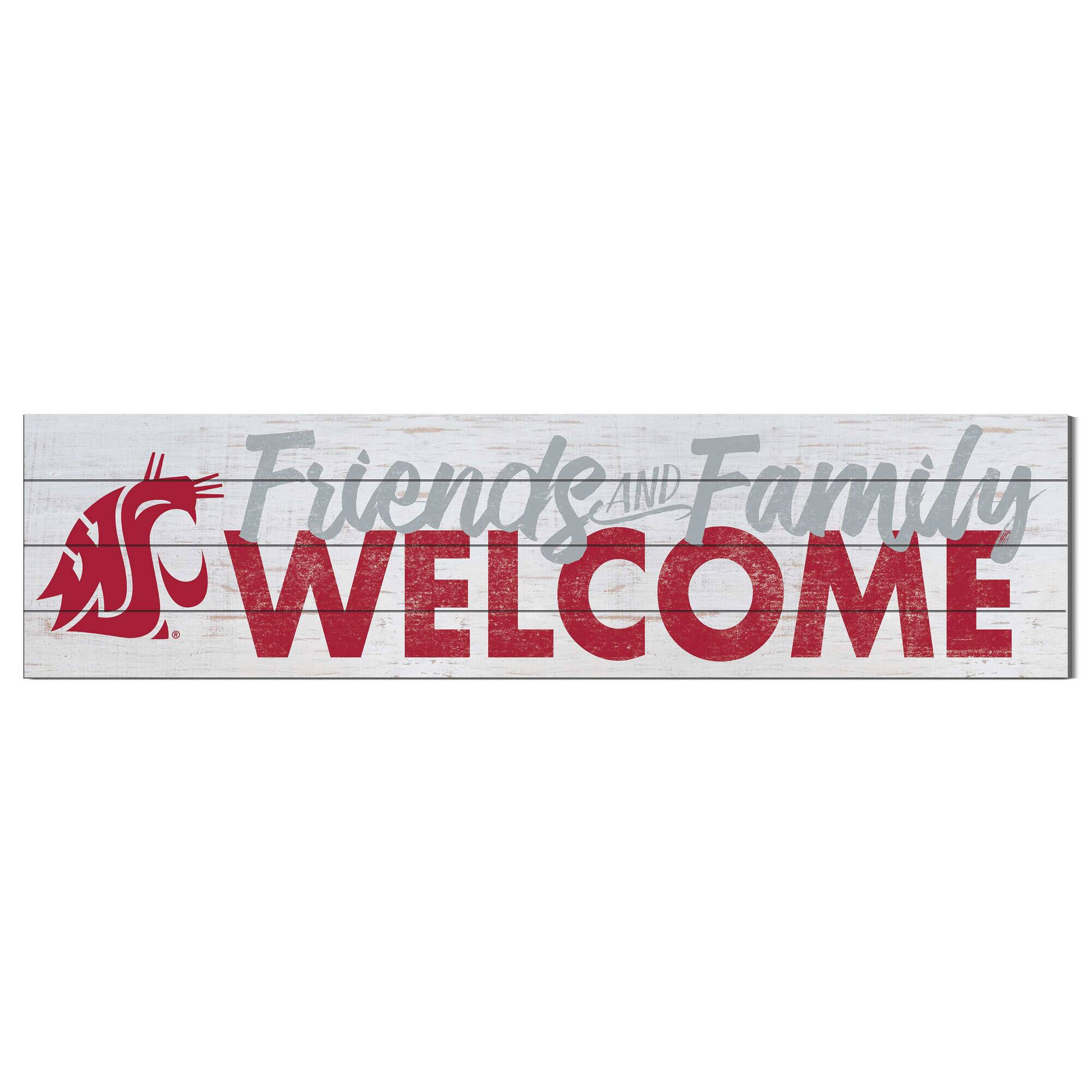 Washington State Cougars 10'' x 40'' Friends & Family Welcome Sign