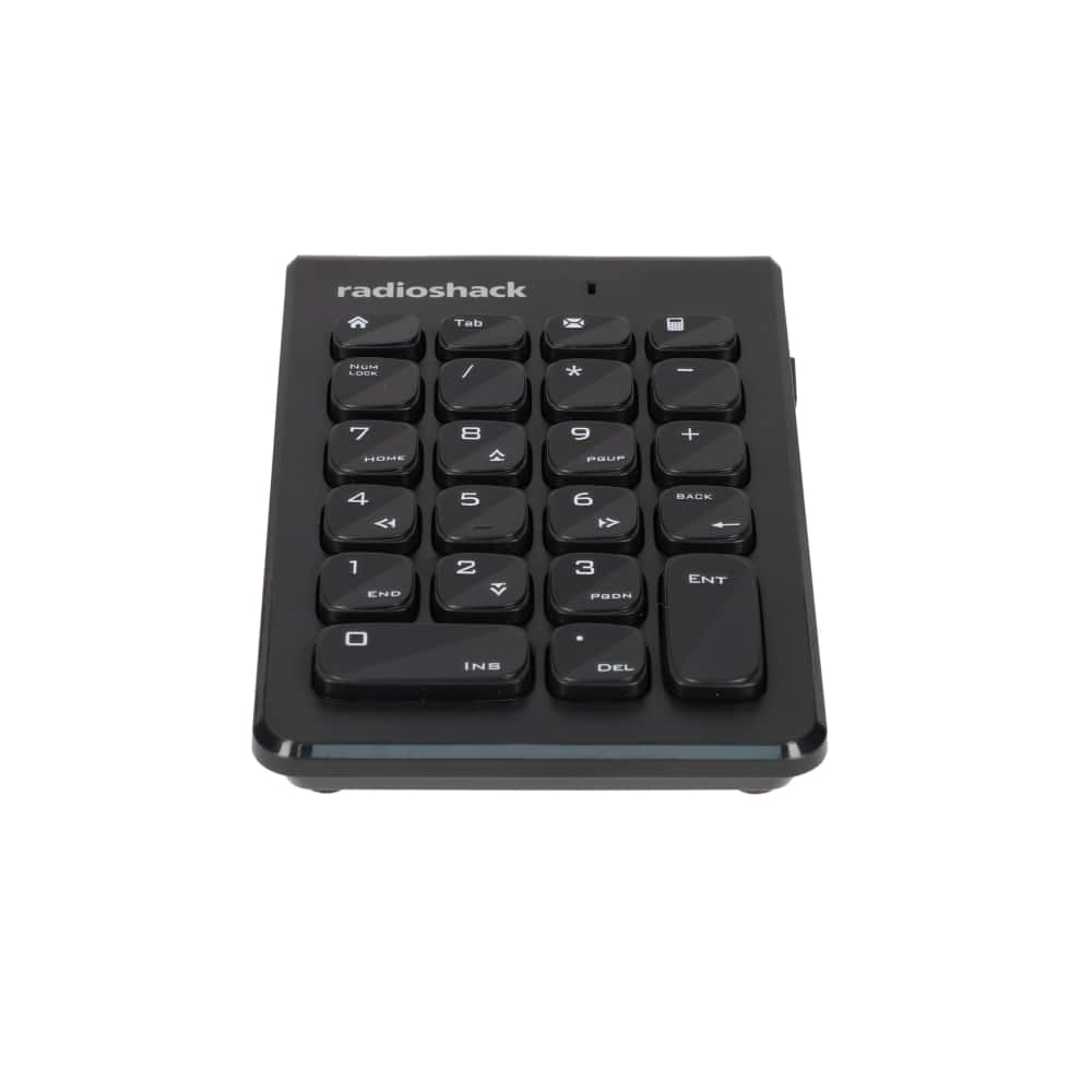 RadioShack - RadioShack  2.4GHz  Wireless Numeric Keypad - 33ft Range, Plug-and-Play, Durable Keys, Instant Key Recognition 2604796 - Black