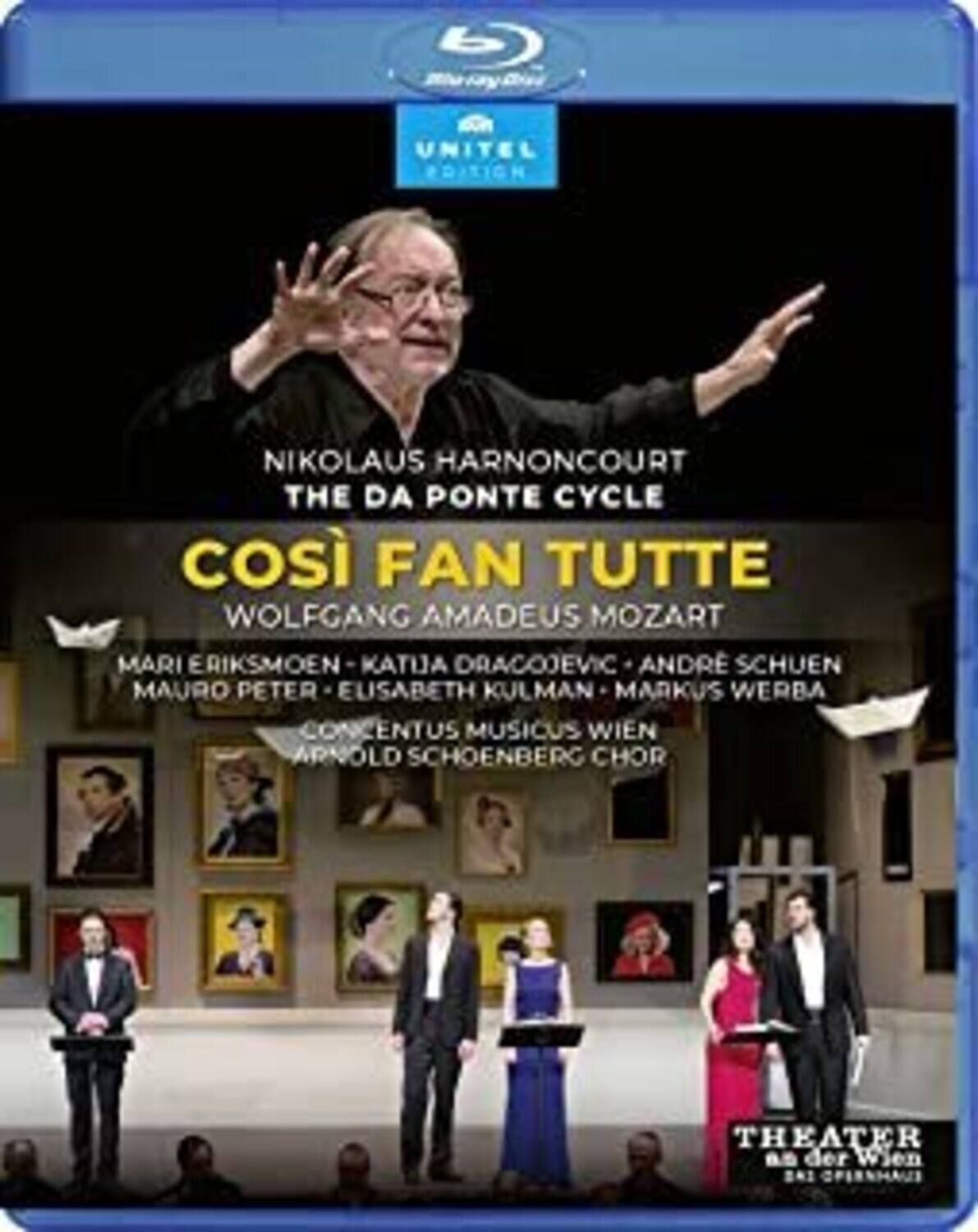 Front. Arnold Schoenberg Chor Concentus Musicus Wien Harnoncourt - Cosi Fan Tutte   - BLU-RAY.