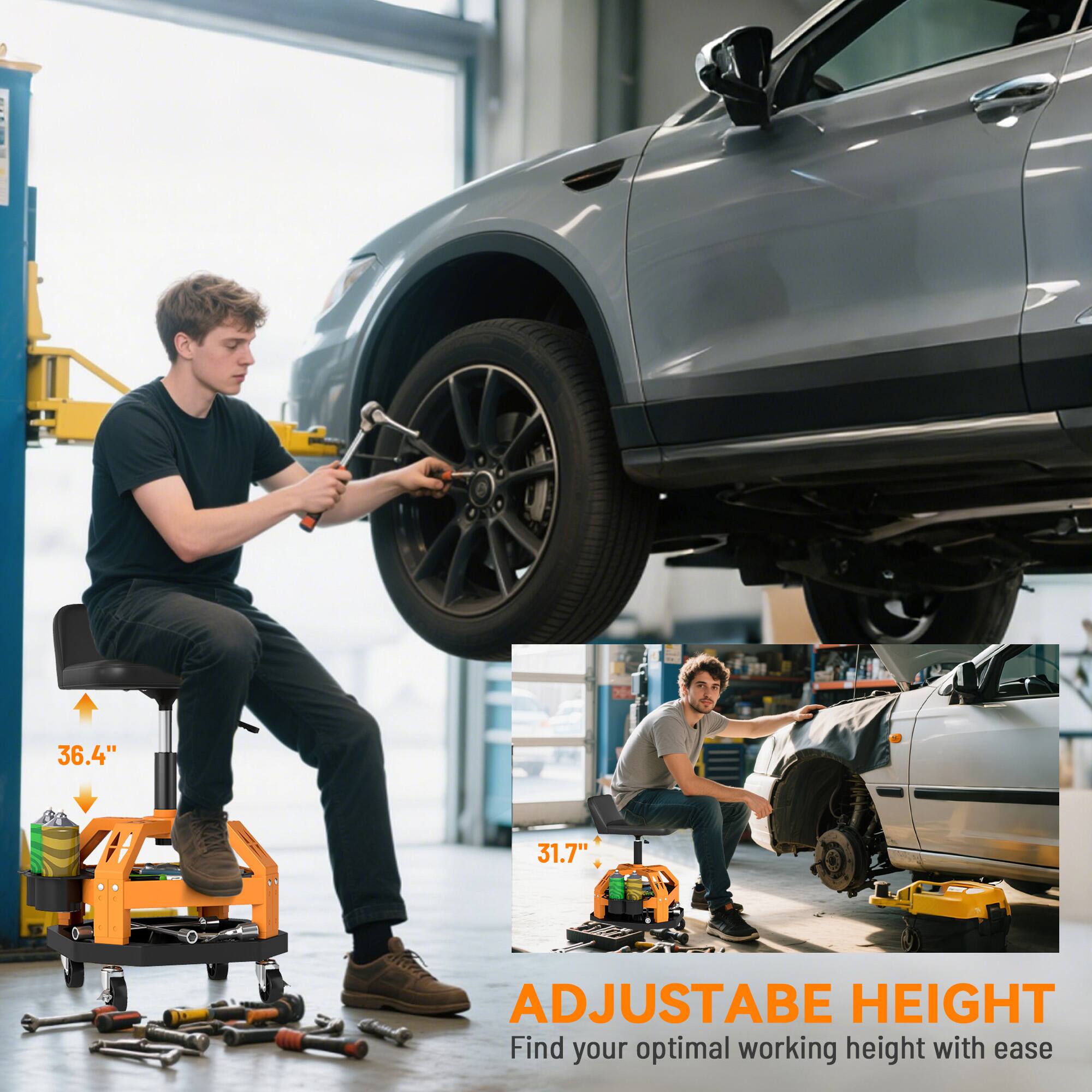 ADJUSTABE HEIGHT
36.4"
31.7"
Find your optimal working height with ease