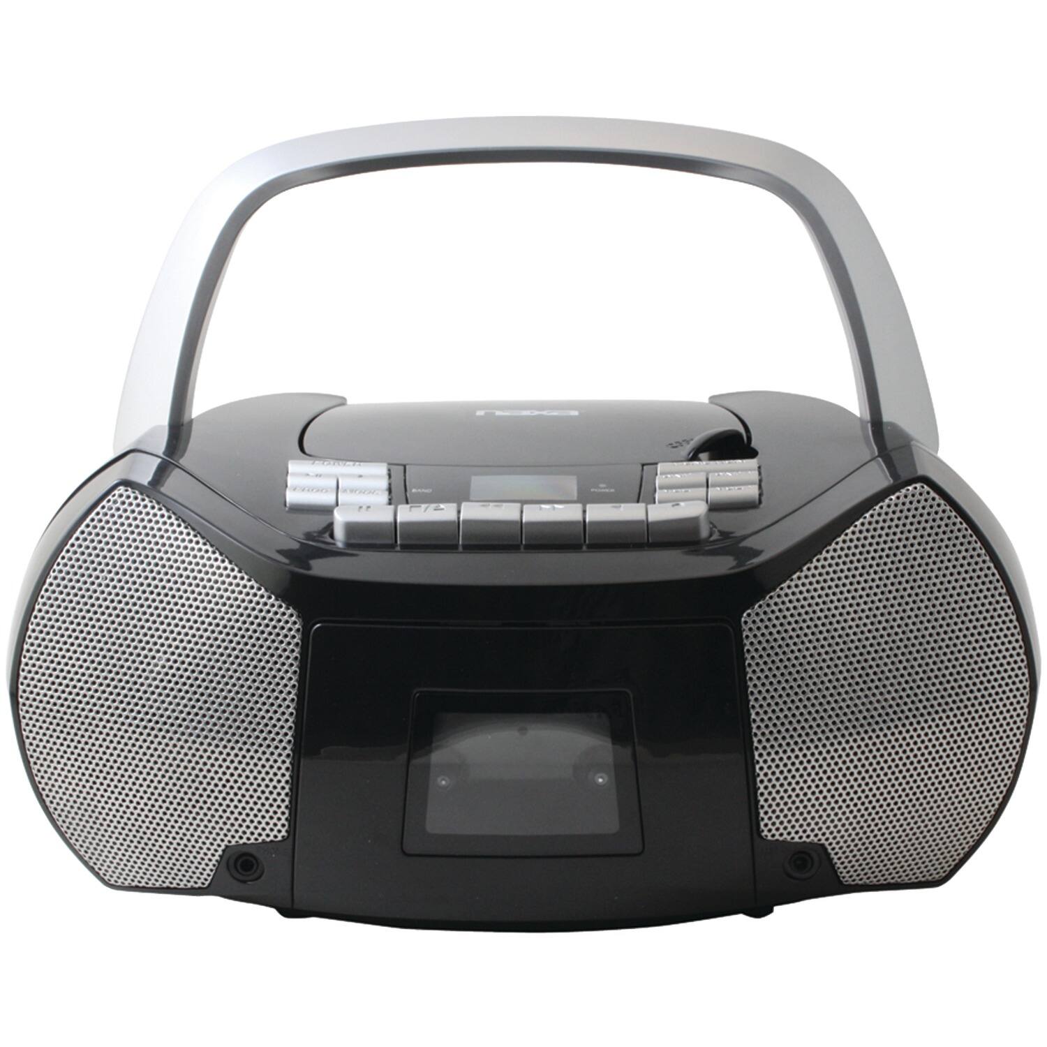 Angle. Naxa - Portable CD & Cassette Boombox - Black.