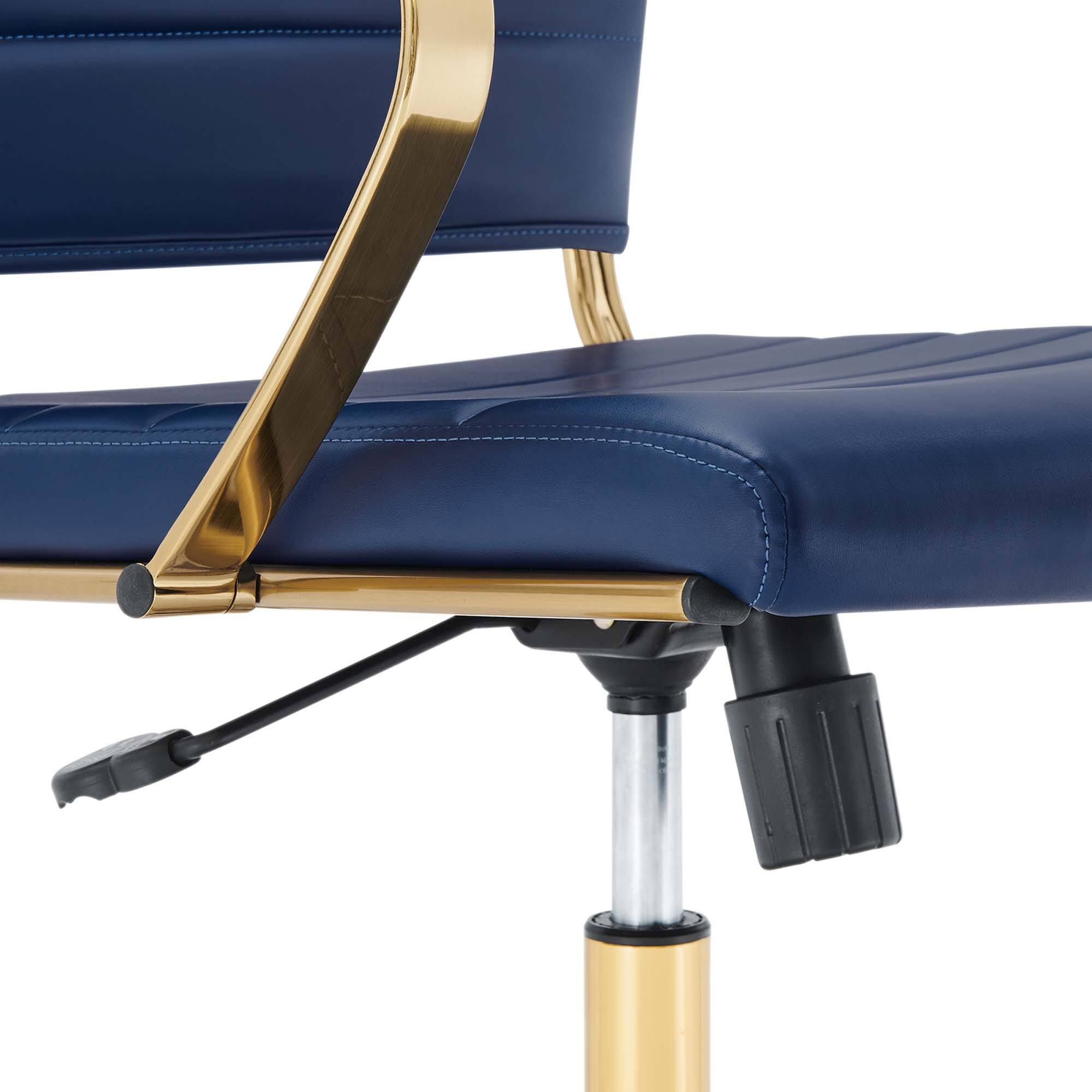 Alt View 4. Modway - Jive Gold Stainless Steel Highback Office Chair by Modway - Gold Navy.