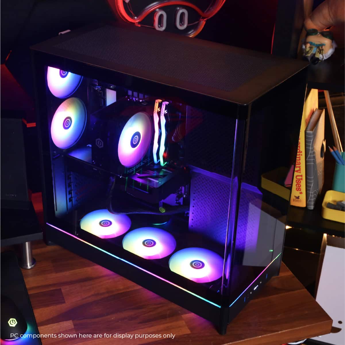 The text on the image reads: "Ordinary uses - components shown here are for display purposes only."