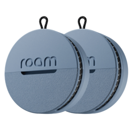 Roam - 3-in-1 Tracker - Bluetooth Item Locator, Keys/Luggage/Pet Gear, iOS or Android Find My, Waterproof, 2-Pack - Blue