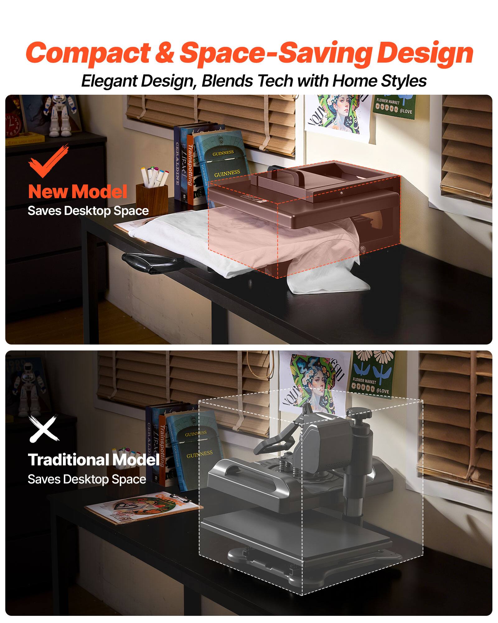 Compact & Space-Saving Design  
Elegant Design, Blends Tech with Home Styles  

New Model  
CERALDINE Trainspotting  
Saves Desktop Space  

Traditional Model  
CERALDINE Trainspotting  
Saves Desktop Space  

FLOWER MARKET  
@LOVE