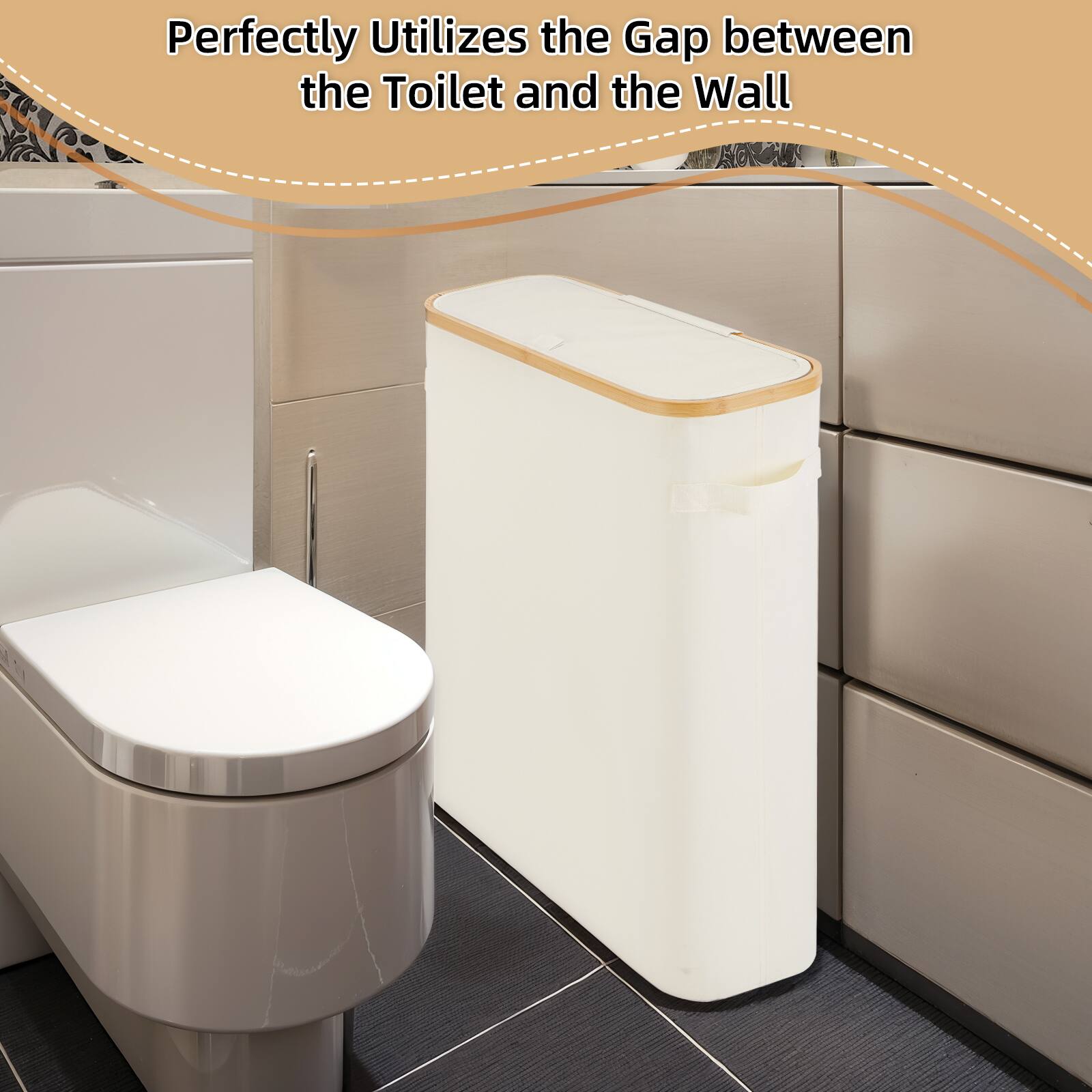 Perfectly Utilizes the Gap between the Toilet and the Wall.