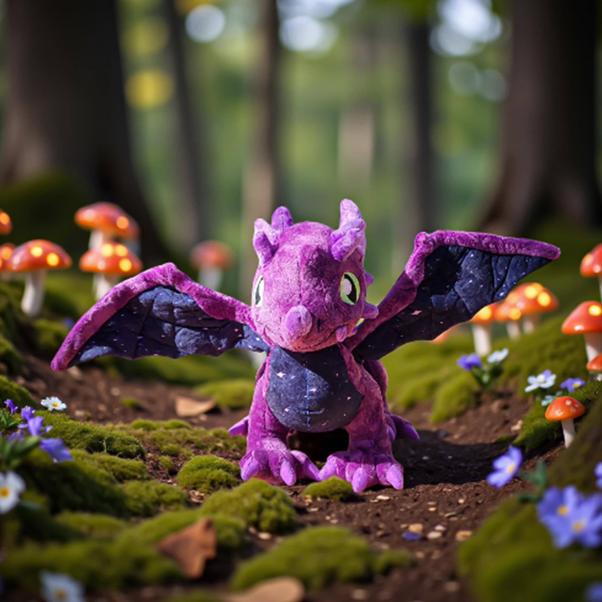 Alt View 3. Tentacle Kitty - Tentacle Kitty Campaign Starlight Dragon Plush - Purple.