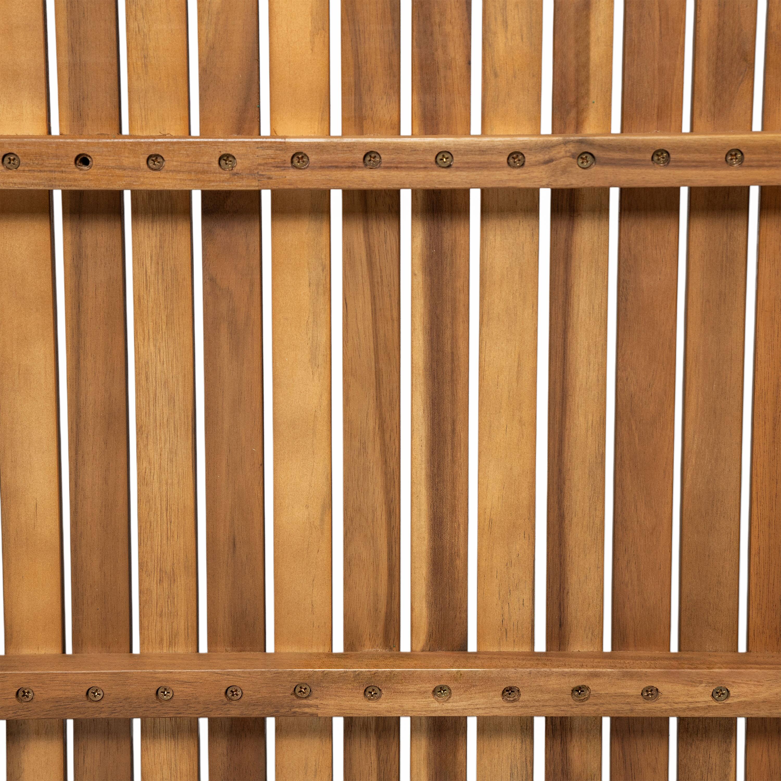 Alt View 2. Mondawe - 69" Acacia Wood Outdoor Dining Table with Slatted Top - Natural.