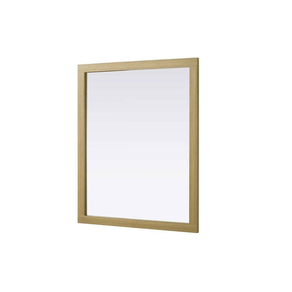Alt View 3. Elegant Kitchen and Bath - Noah Wooden Rectangle Mirror 42 x 36 in Honey Brown - Honey Brown.