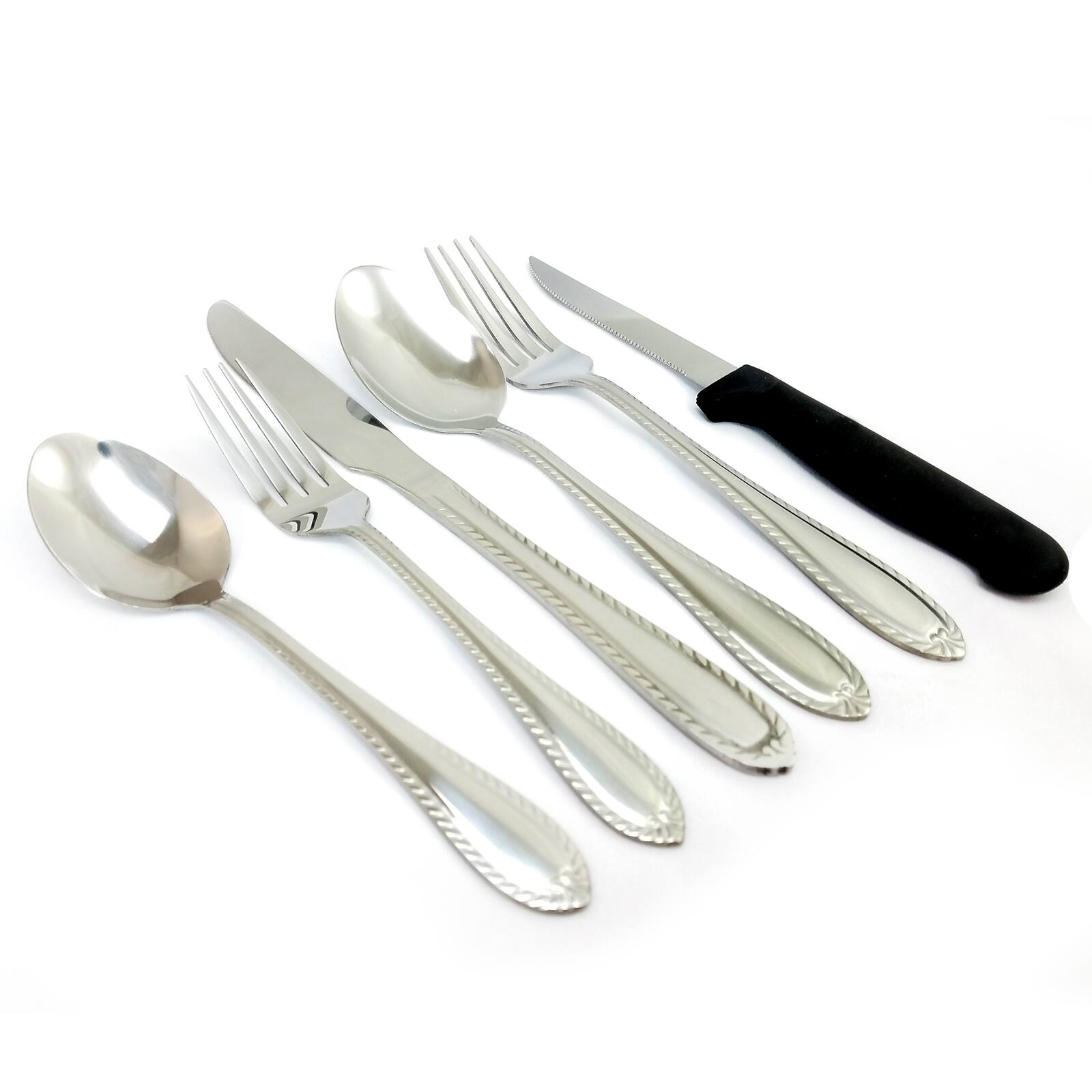 Alt View 4. Gibson - Gibson Home Wilmington Plus 55-Piece Flatware Set - Silver.