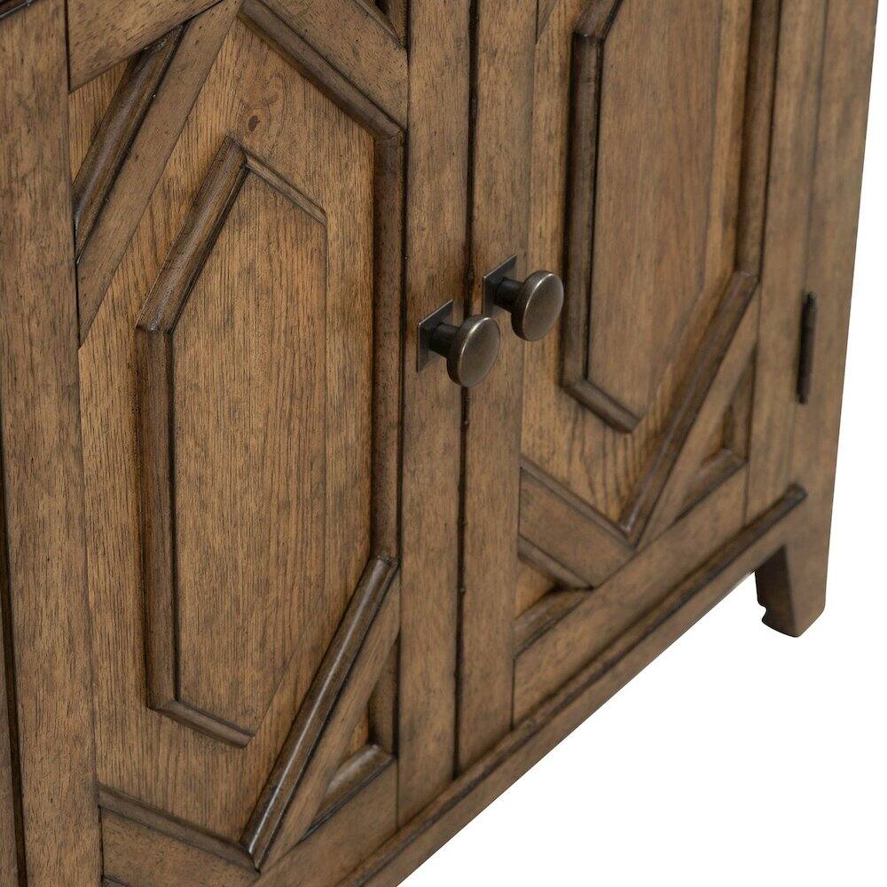 Alt View 3. Liberty Furniture Industries - Carolina Park 2 Door Bedside Chest with AC USB Charging Station - Amber Brown - Amber Brown.