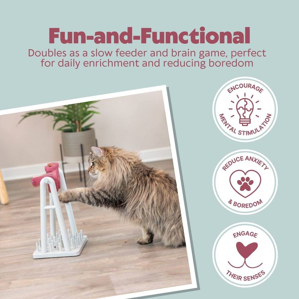Fun-and-Functional  
Doubles as a slow feeder and brain game, perfect for daily enrichment and reducing boredom  

- Encourage Mental Stimulation  
- Reduce Anxiety & Boredom  
- Engage Their Senses