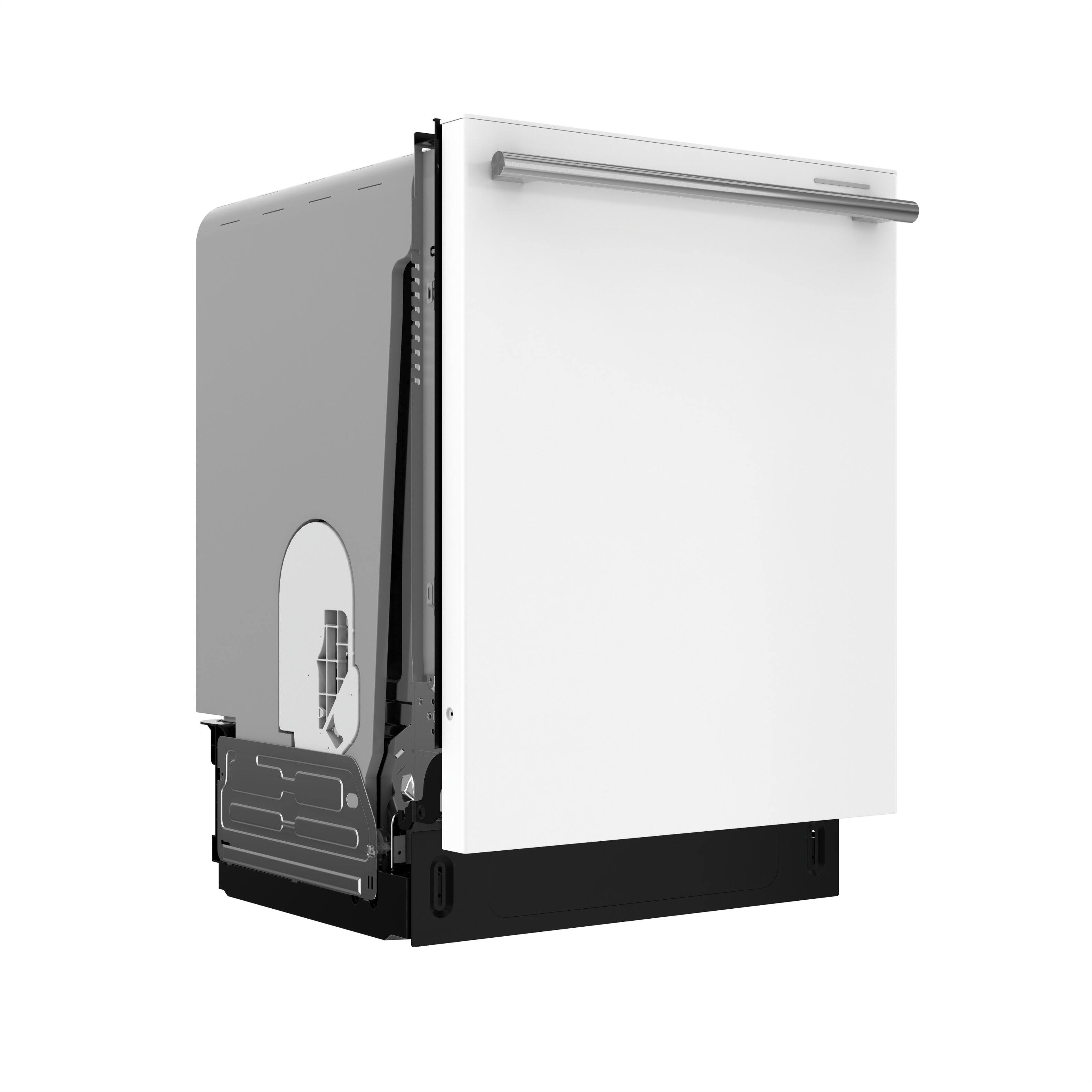 Angle. Forno Appliances - Stella 24" Top Control Built-In Stainless Steel Tub Dishwasher and 44dBA - White.