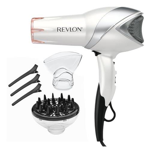 Front. DORLUKFU - Infrared Hair Dryer with Diffuser & Concentrator - Ionic Ceramic Blow Dryer for Frizz Control, Shine, Soft Hair &.