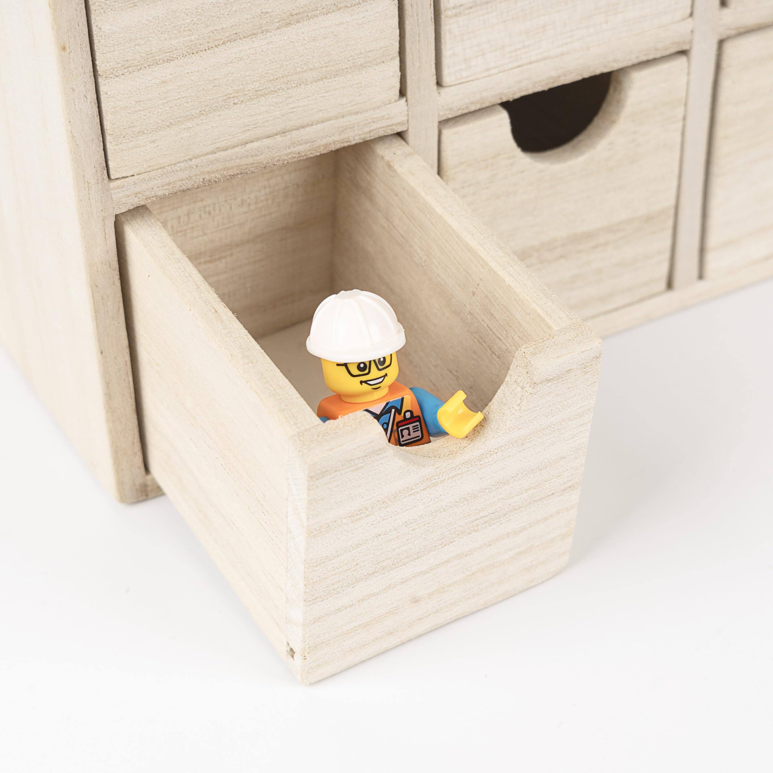 Alt View 4. Paradigms Interiors - Christmas Wooden Advent Calendar With Drawers Unfinished Chalet Shaped Countdown Ready To Decorate And Pers... - Christmas Tree.