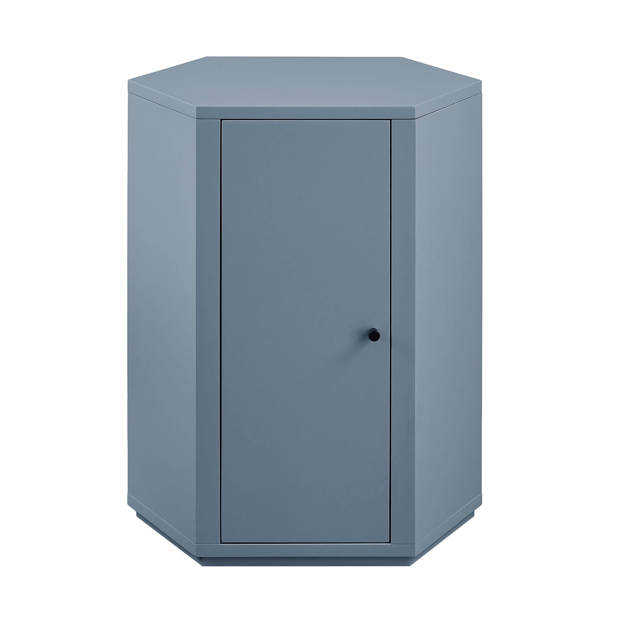 Alt View 4. Modway - Kade Faceted Semi-Gloss Side Table by Modway - Stillwater Blue.