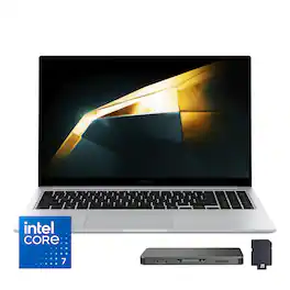 Samsung - Galaxy Book4 15.6" FHD Laptop,Intel Core 7 150U,16GB RAM,1TB SSD+160GB Dock Set,Backlit,Win 11 - Silver