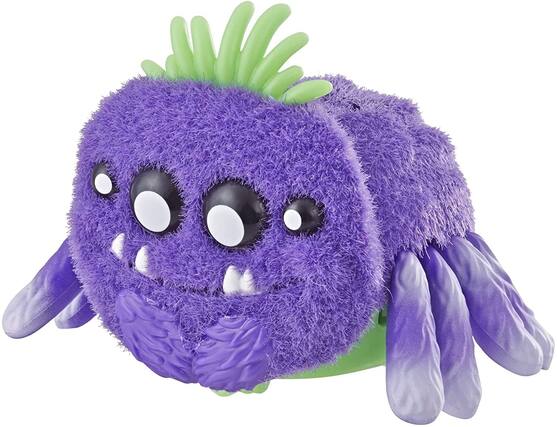 Front. Hasbro - Yellies! Voice-Activated Spider Pet | Wiggly Wriggles - Purple.