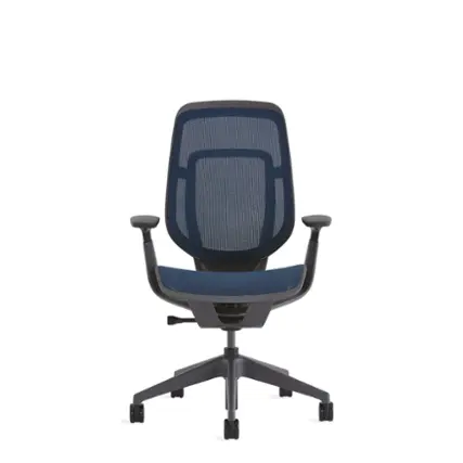 Front. Steelcase - Karman Office/Gaming Chair with wheels for Carpet - Intermix Baltic.