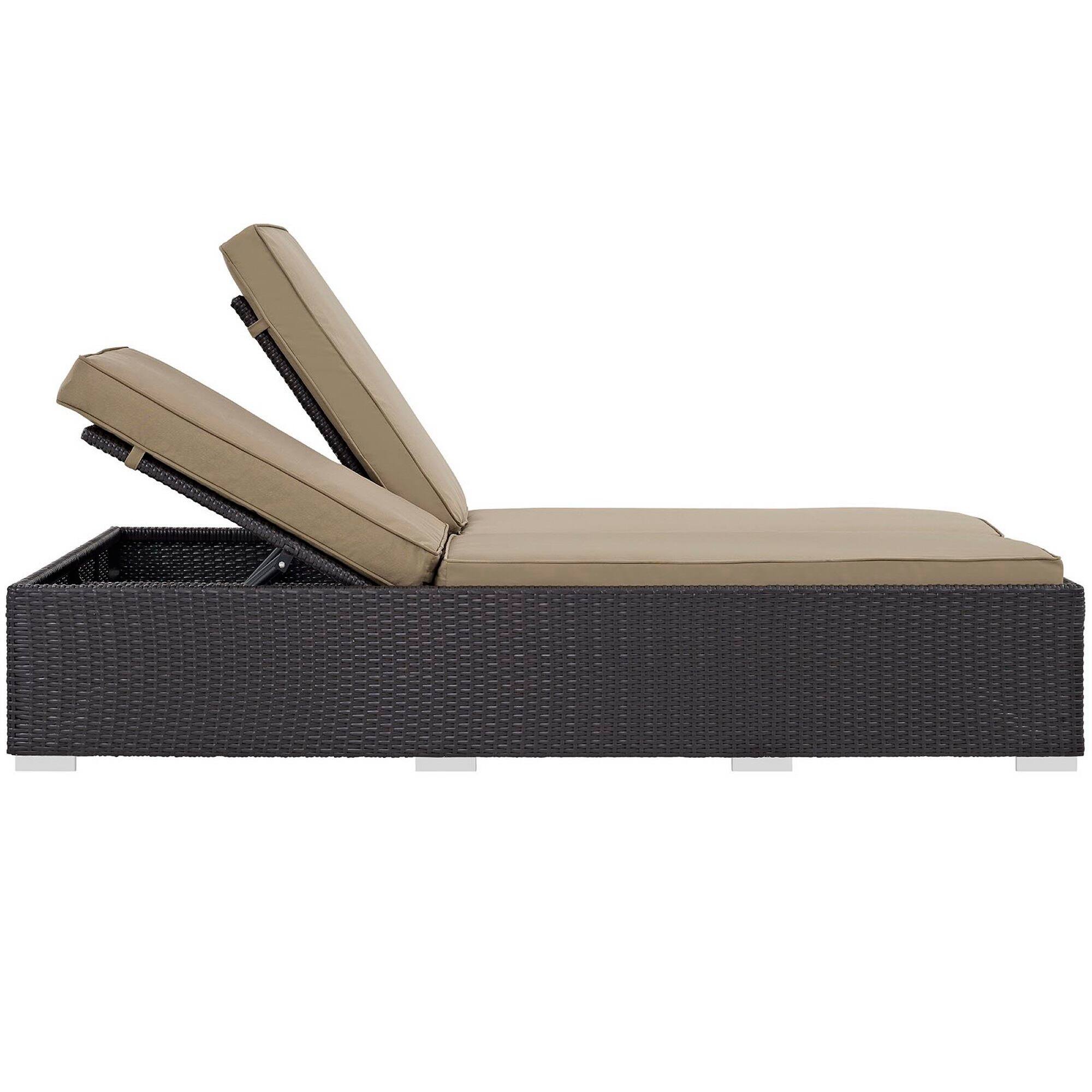 Front. Modway - Convene Double Outdoor Patio Chaise by Modway - Espresso Mocha.