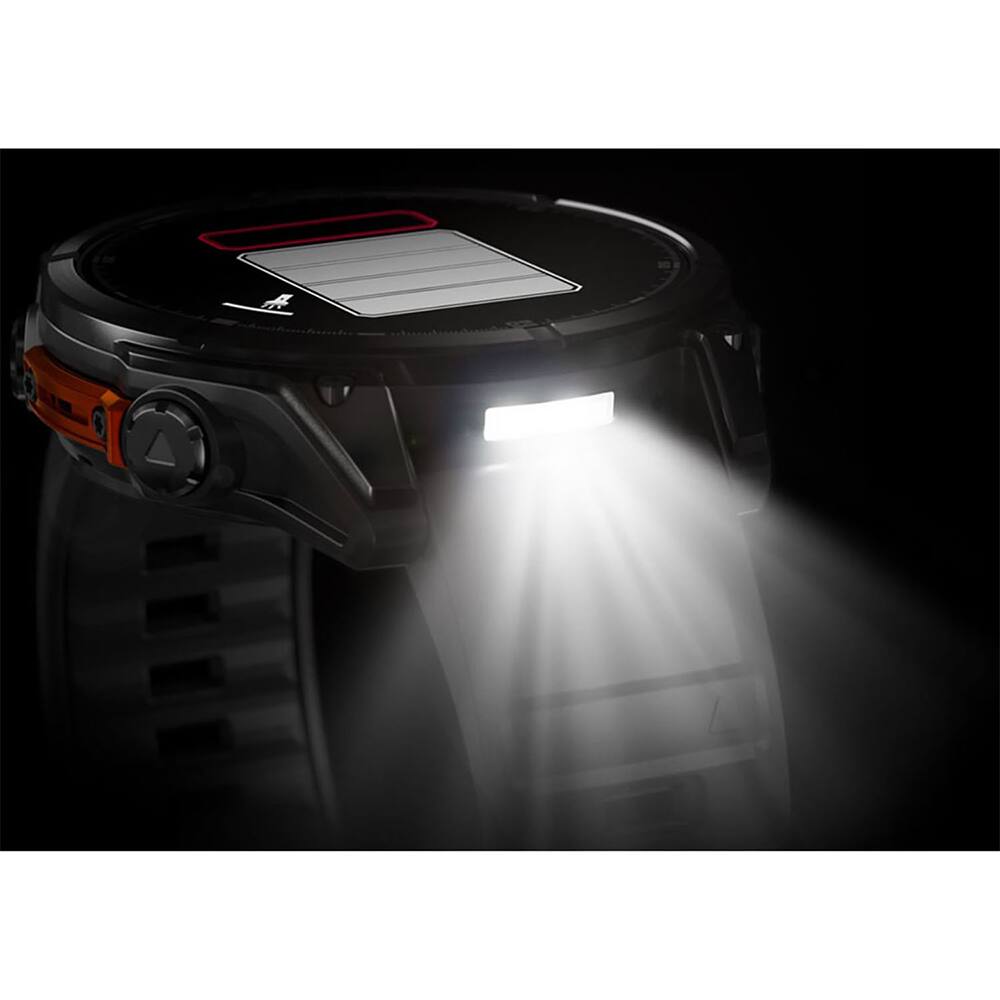 Alt View 3. Garmin - fēnix 8 AMOLED Sapphire GPS Smartwatch 47mm Fiber-reinforced polymer + 2-Year Extended Warranty Bundle - Slate Gray with Black Silicone Band.