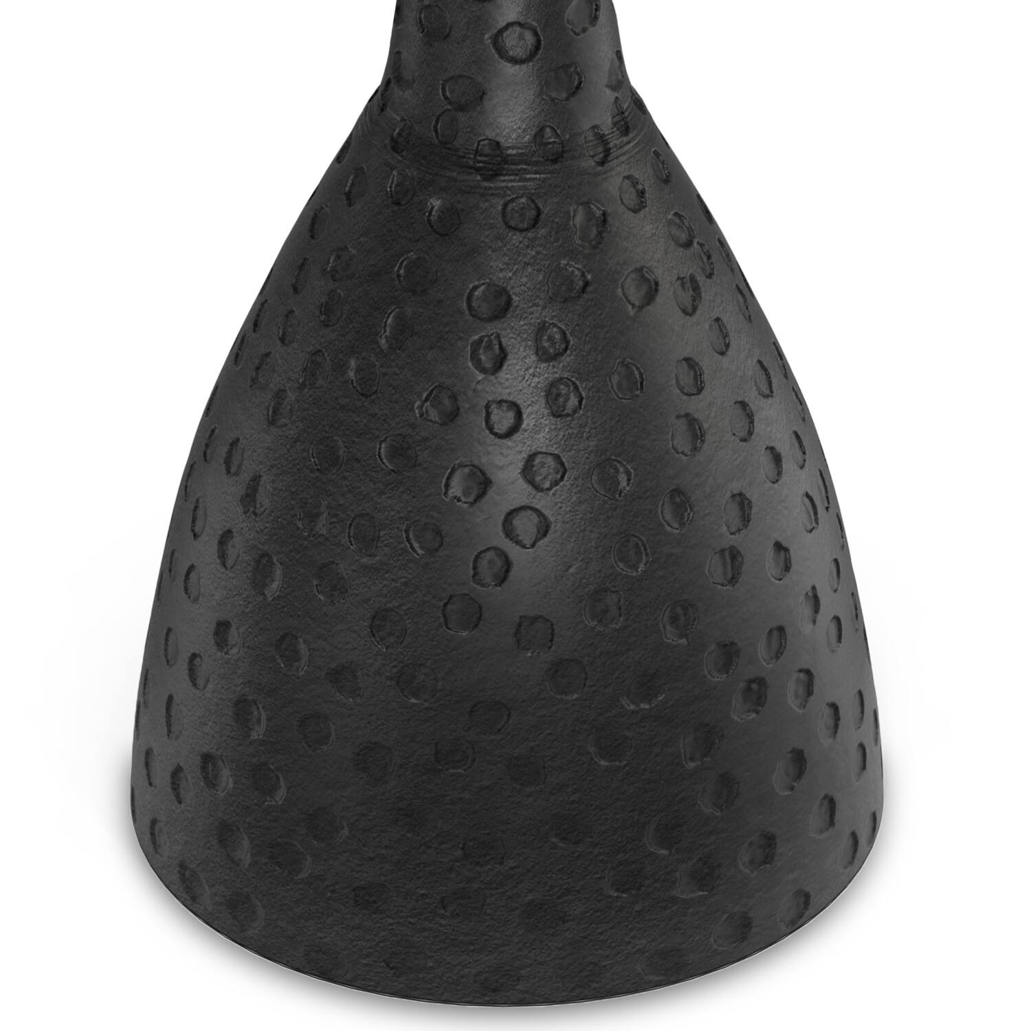 Alt View 3. Simpli Home - Myles 16 inch Wide Aluminum and Marble Side Table in Black - Black.